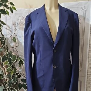 Suitsupply 100% Virgin Wool Navy Patch Pocket Traveller Jacket 36 R